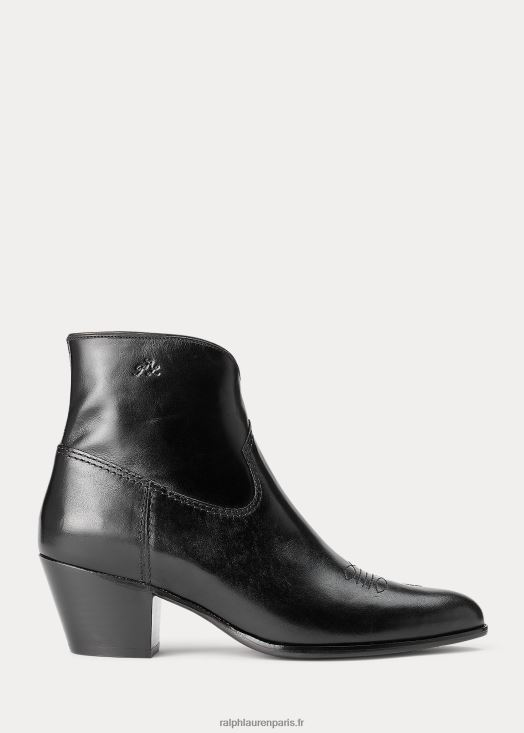 botte en cuir lucille 46T60T5118 femmes Ralph Lauren noir