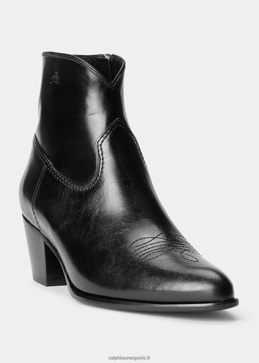 botte en cuir lucille 46T60T5118 femmes Ralph Lauren noir