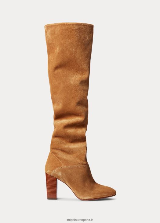 botte en daim brie 46T60T9641 femmes Ralph Lauren bronzer