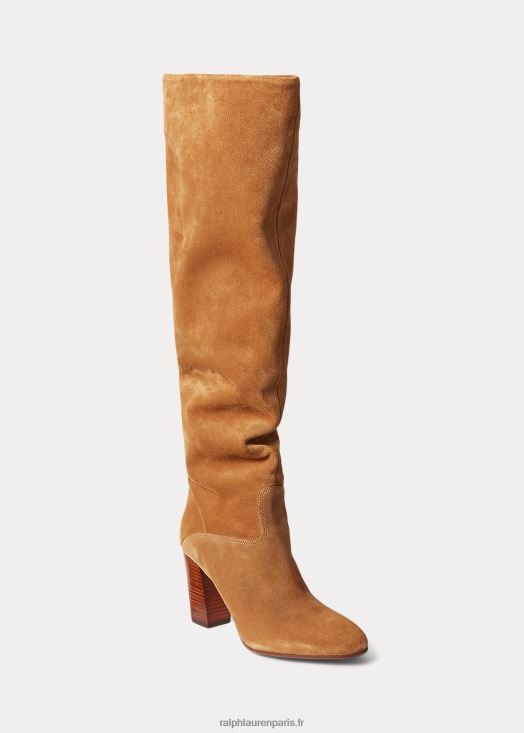 botte en daim brie 46T60T9641 femmes Ralph Lauren bronzer