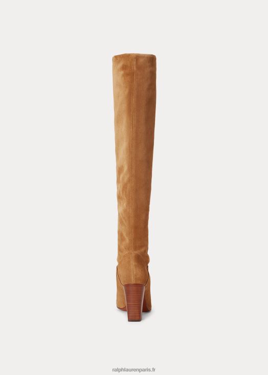 botte en daim brie 46T60T9641 femmes Ralph Lauren bronzer