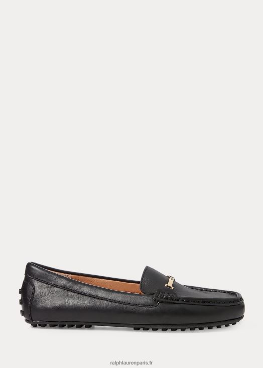 pilote de cuir briony 46T60T5070 femmes Ralph Lauren noir