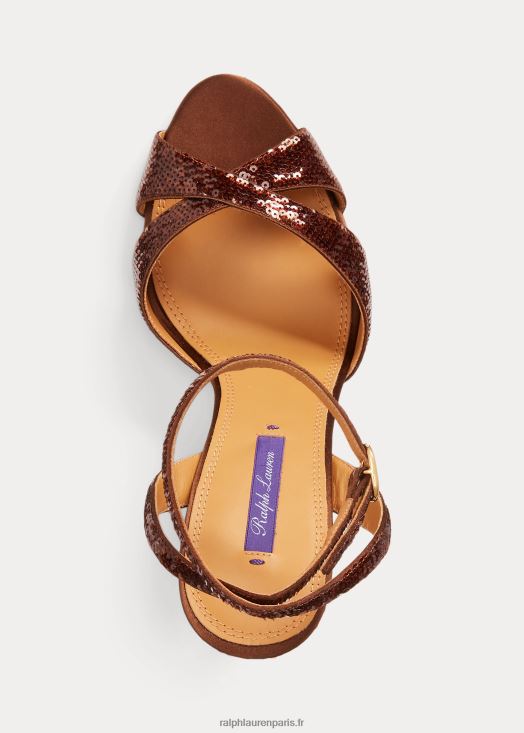 sandale à sequins kandice 46T60T9653 femmes Ralph Lauren tortue