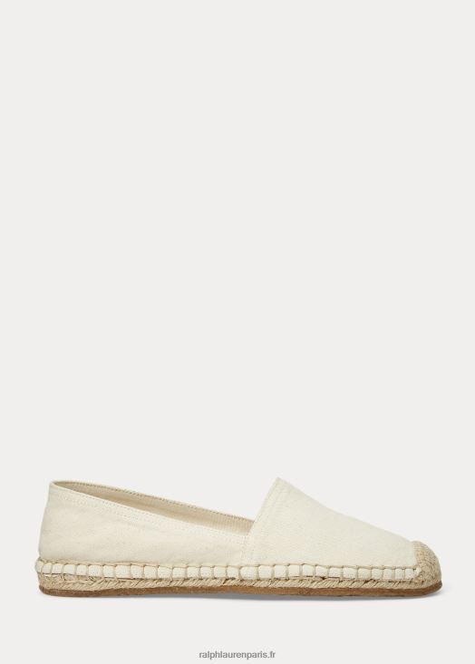 espadrille en toile 46T60T4985 femmes Ralph Lauren grège