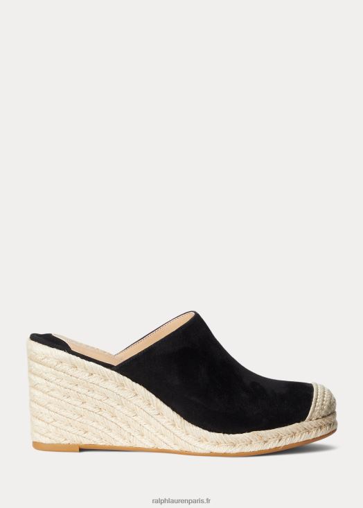 espadrilles pennie en daim 46T60T5048 femmes Ralph Lauren noir