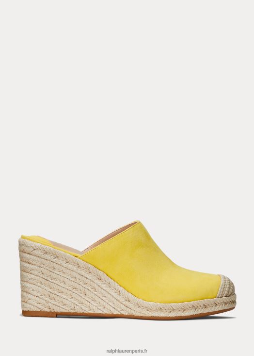 espadrilles pennie en daim 46T60T5050 femmes Ralph Lauren crapet jaune