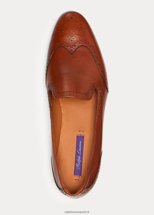 mocassin quincy en veau 46T60T9679 femmes Ralph Lauren bronzer