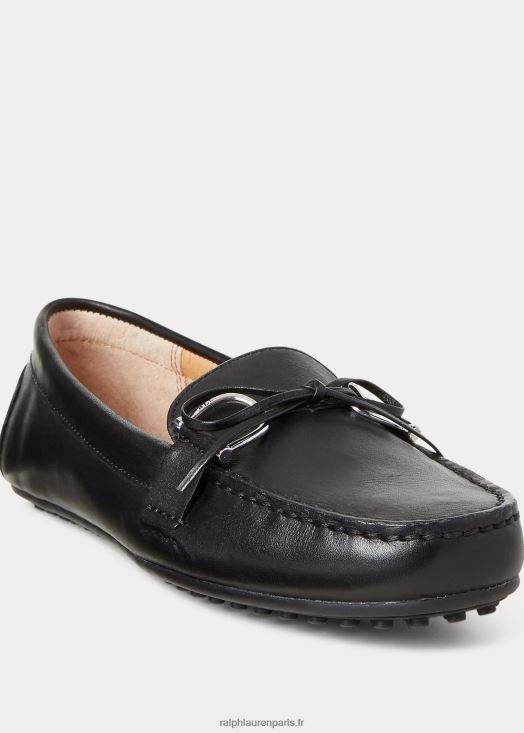 mocassins en cuir briley 46T60T5072 femmes Ralph Lauren noir