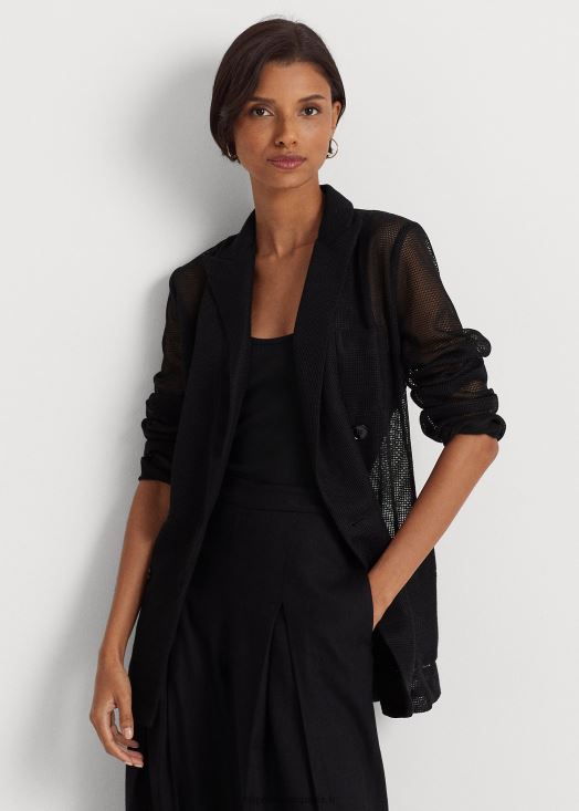 blazer à double boutonnage 46T60T3853 femmes Ralph Lauren noir