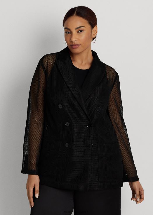 blazer à double boutonnage 46T60T4541 femmes Ralph Lauren noir