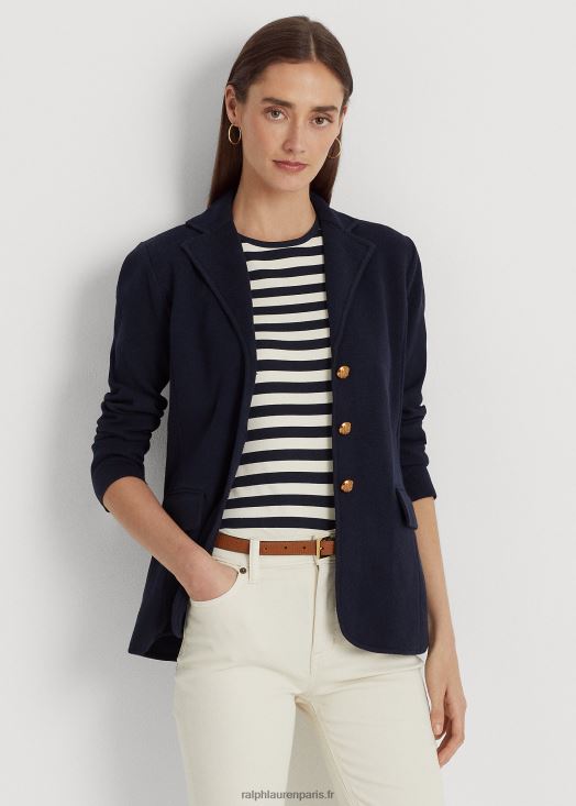 blazer en coton peigné 46T60T4275 femmes Ralph Lauren marine