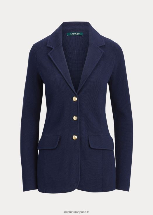 blazer en coton peigné 46T60T4275 femmes Ralph Lauren marine