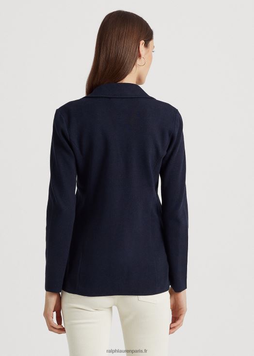 blazer en coton peigné 46T60T4275 femmes Ralph Lauren marine