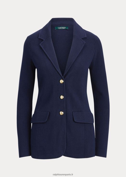 blazer en coton peigné 46T60T4490 femmes Ralph Lauren marine