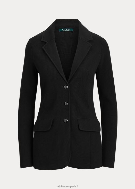 blazer en coton peigné 46T60T4491 femmes Ralph Lauren noir