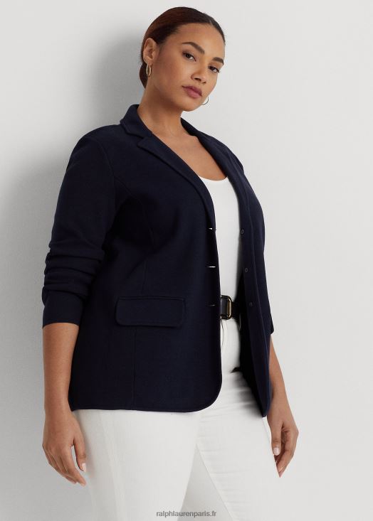 blazer en coton peigné 46T60T4738 femmes Ralph Lauren marine