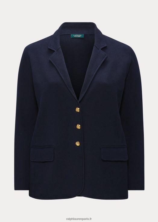 blazer en coton peigné 46T60T4738 femmes Ralph Lauren marine