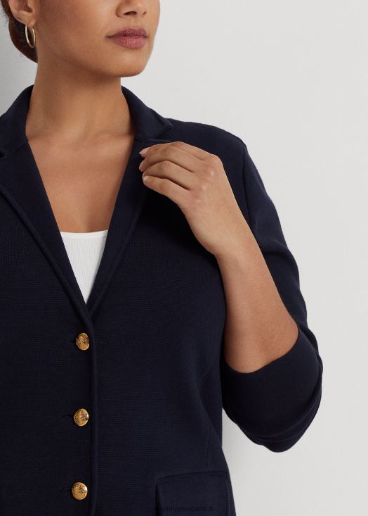 blazer en coton peigné 46T60T4738 femmes Ralph Lauren marine