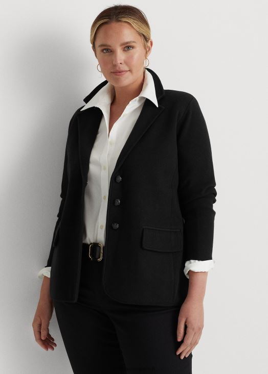 blazer en coton peigné 46T60T4739 femmes Ralph Lauren noir