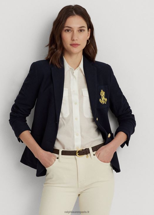 blazer en jacquard lingot 46T60T3777 femmes Ralph Lauren marine