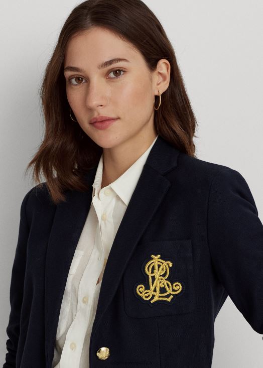 blazer en jacquard lingot 46T60T3777 femmes Ralph Lauren marine