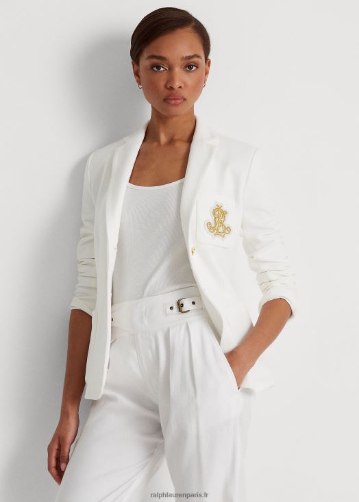 blazer en jacquard lingot 46T60T3778 femmes Ralph Lauren blanc