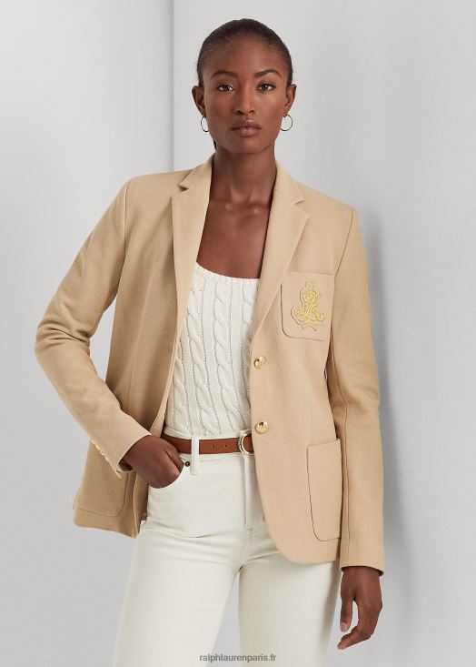 blazer en jacquard lingot 46T60T4295 femmes Ralph Lauren bronzage bouleau