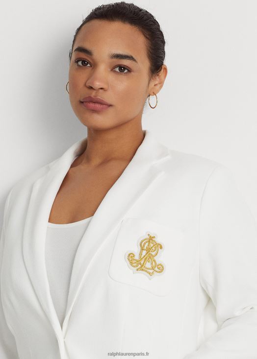 blazer en jacquard lingot 46T60T4515 femmes Ralph Lauren blanc