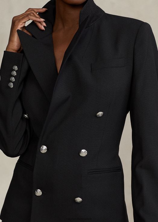 blazer en laine stretch 46T60T9256 femmes Ralph Lauren noir