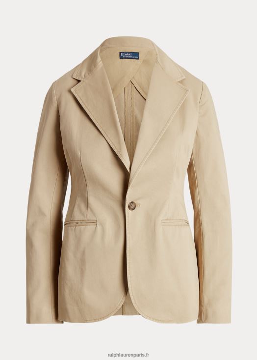 blazer en sergé stretch 46T60T3191 femmes Ralph Lauren bronzer