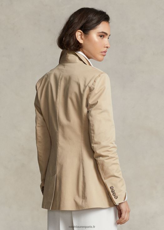 blazer en sergé stretch 46T60T3191 femmes Ralph Lauren bronzer