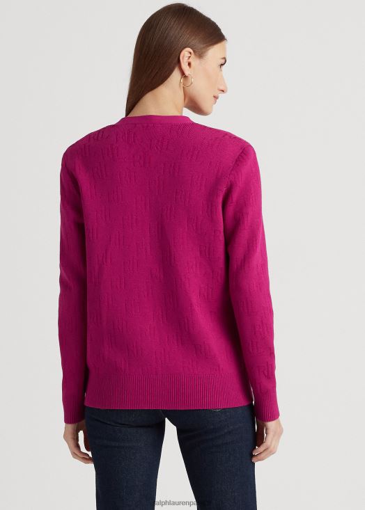 cardigan à motif monogrammé 46T60T4298 femmes Ralph Lauren baie fuchsia