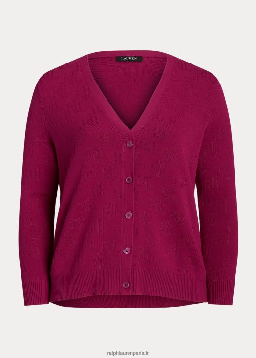 cardigan à motif monogrammé 46T60T4507 femmes Ralph Lauren baie fuchsia