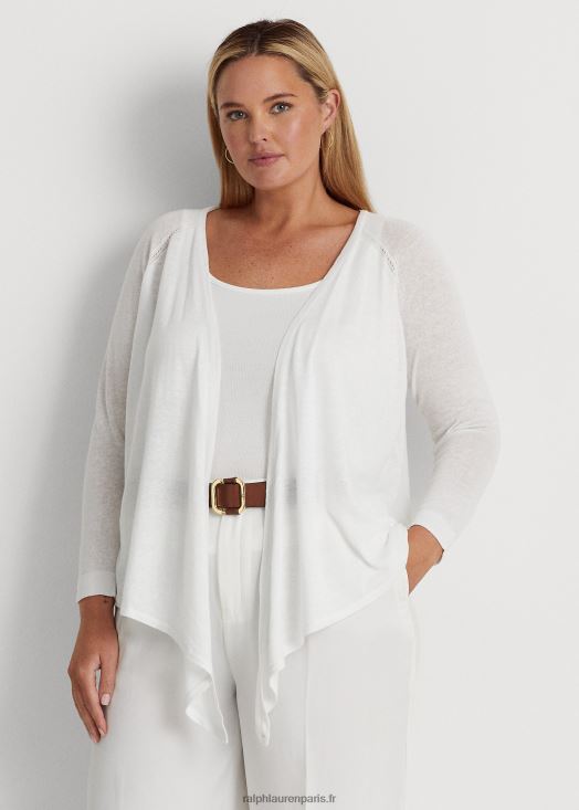 pull en lin mélangé 46T60T4550 femmes Ralph Lauren blanc