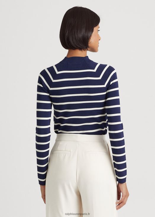 pull rayé à col montant 46T60T4003 femmes Ralph Lauren