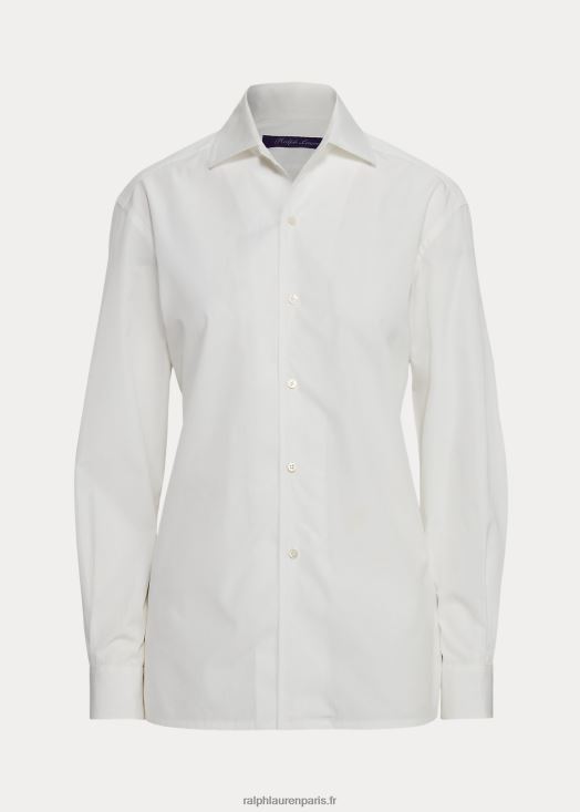 chemise capri en coton 46T60T3436 femmes Ralph Lauren blanc