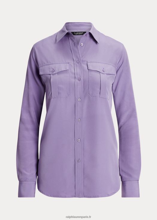 chemise en crêpe 46T60T9536 femmes Ralph Lauren glycine