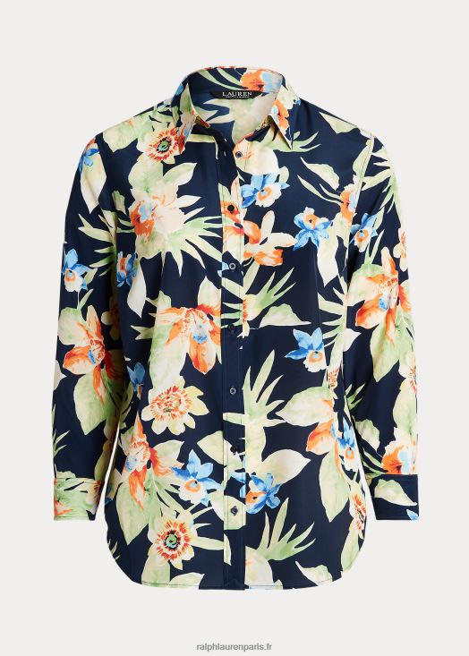 chemise en crêpe à fleurs 46T60T4795 femmes Ralph Lauren