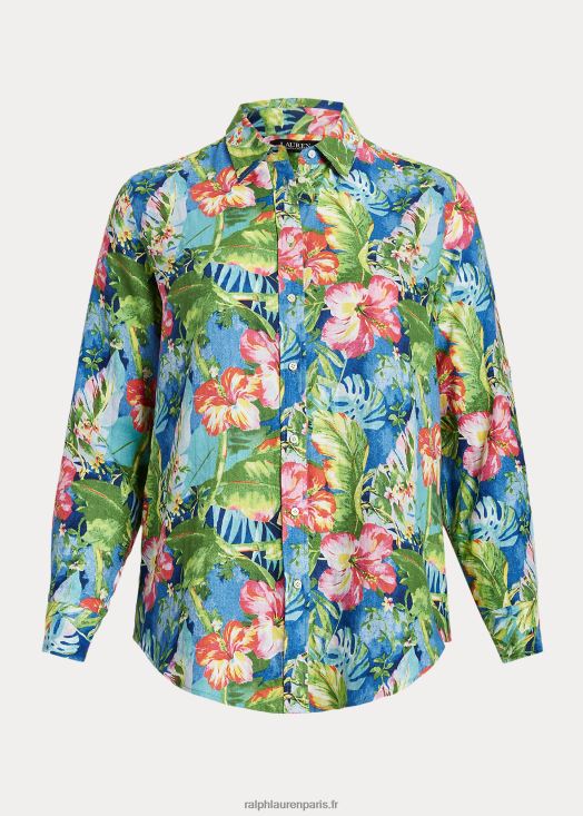 chemise en lin à fleurs 46T60T4532 femmes Ralph Lauren