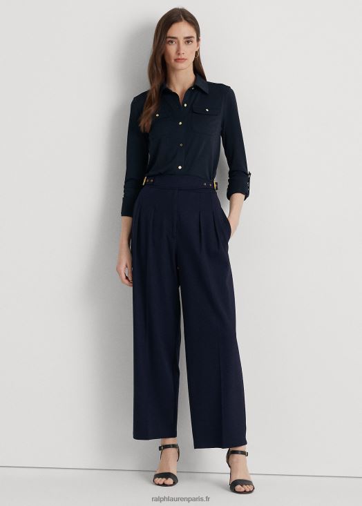 chemise à manches retroussées 46T60T9153 femmes Ralph Lauren marine