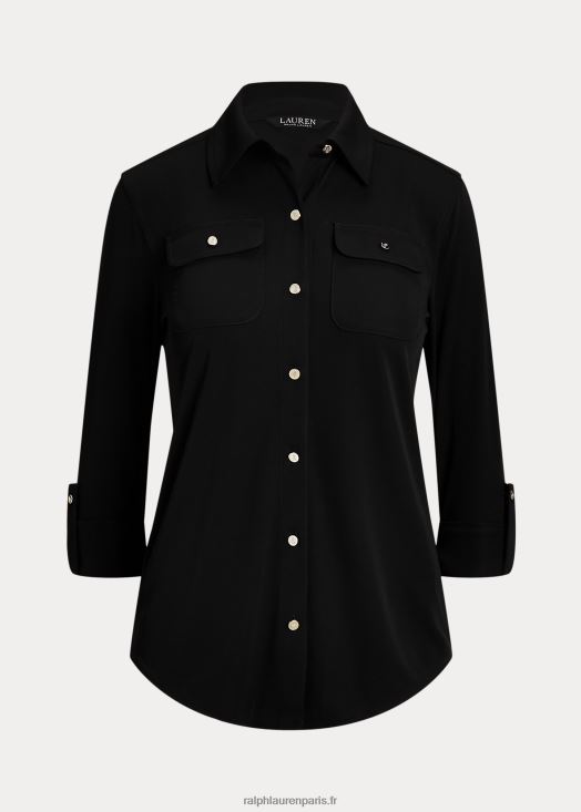 chemise à manches retroussées 46T60T9154 femmes Ralph Lauren noir