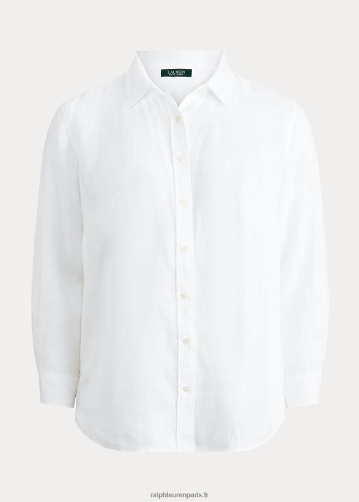 chemise à manches retroussées en lin 46T60T4641 femmes Ralph Lauren