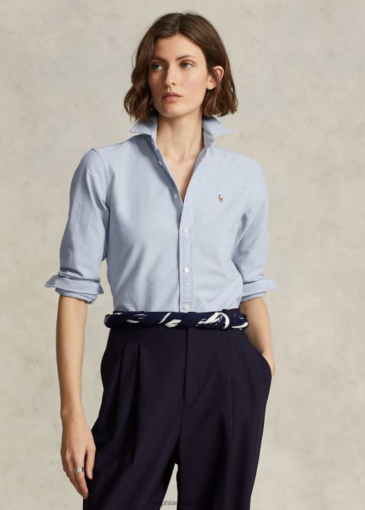 chemise oxford coupe classique 46T60T3146 femmes Ralph Lauren bleu