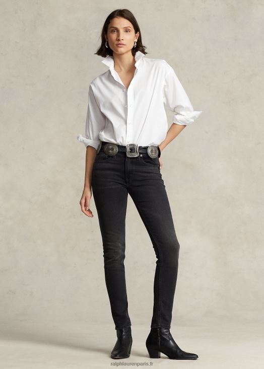 jean skinny tompkins 46T60T4752 femmes Ralph Lauren noir lavé