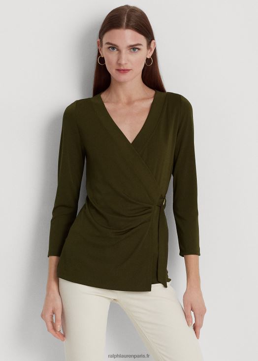 haut en jersey extensible 46T60T4280 femmes Ralph Lauren vert botanique