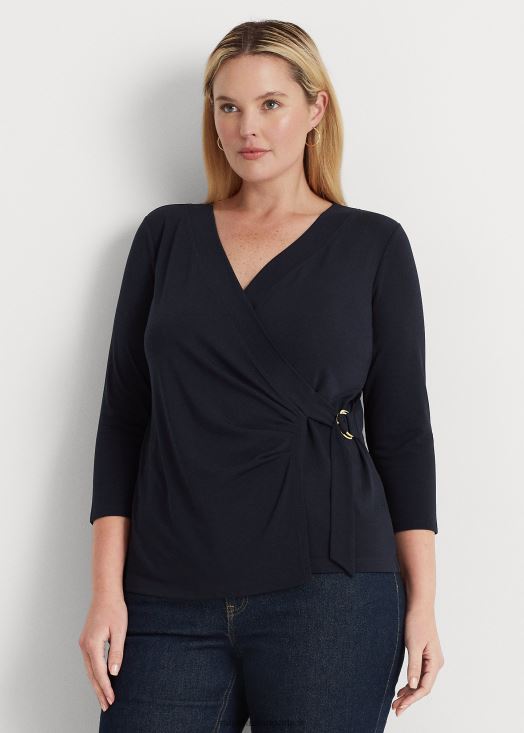 haut en jersey extensible 46T60T4492 femmes Ralph Lauren marine