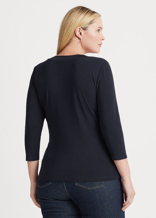 haut en jersey extensible 46T60T4492 femmes Ralph Lauren marine