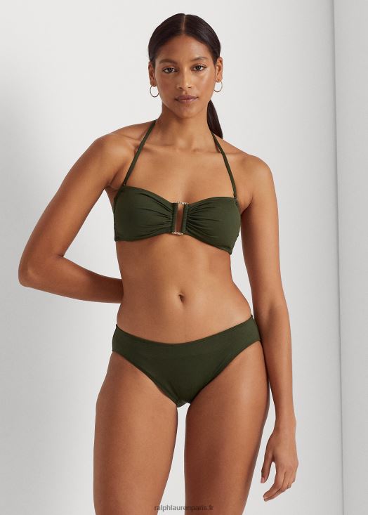 bas de bikini hipster uni 46T60T4146 femmes Ralph Lauren olive