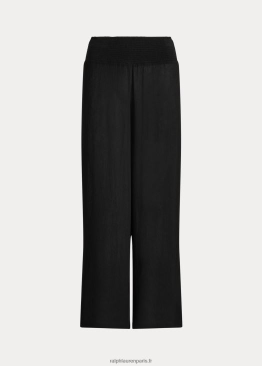 pantalon ample à smocks 46T60T4200 femmes Ralph Lauren noir