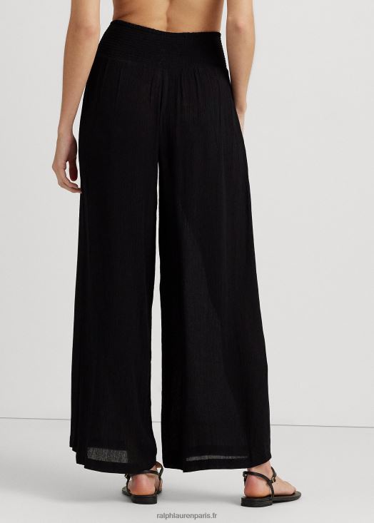 pantalon ample à smocks 46T60T4200 femmes Ralph Lauren noir